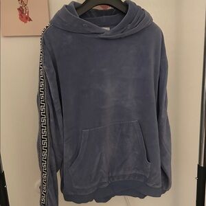 Suede blue hoodie